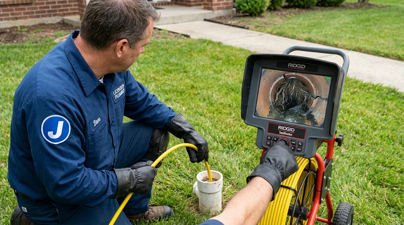 Sewer camera inspection being performed by Johns Plumbing LLC in Billings